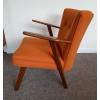 Danish Teak Leaning Chair in Bute wool